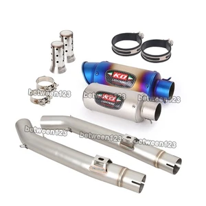 For Suzuki Vstrom 1000 DL1000 2002-2013 Exhaust Mid Link Carbon Muffler Tail Tip - Picture 1 of 19