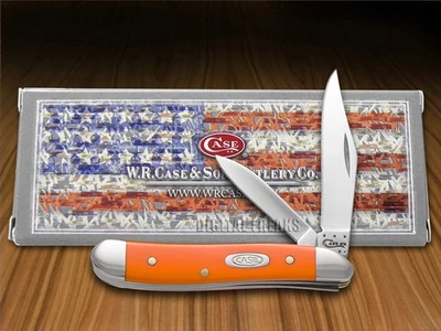 Case xx Knives Peanut Smooth Orange Delrin Handle Pocket Knife Stainless 80504 - Image 1 of 4