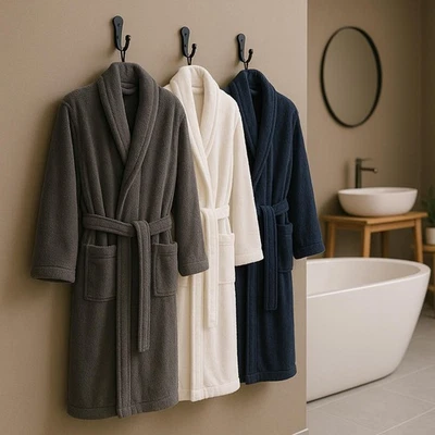 Bademantel Übergröße (4XL-6XL) Morgenmantel Saunamantel Unisex flauschig Sauna - Bild 1 von 4