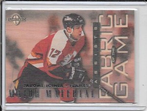 1997-98 Donruss Limited Jarome Iginla Fabric of The Game # 61 #d/1000