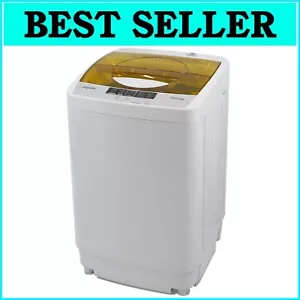 Stylish Yellow Compact Washer with 10 Wash Programs & Drain Pump for Efficiency - Picture 1 of 11