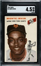 1954 Topps #3 Monte Irvin New York Giants SGC 4.5 VG EX+