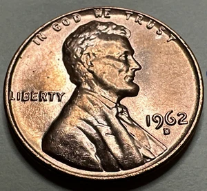1962 D Lincoln Memorial Penny 1 Cent Copper Coin United States US 9207N - Picture 1 of 3