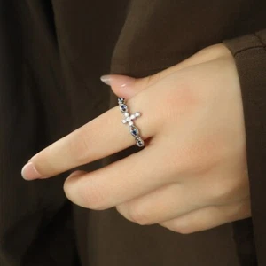 Tiny Heart verstellbarer Endring 925 Sterlingsilber Damen Geschenk UK - Bild 1 von 11