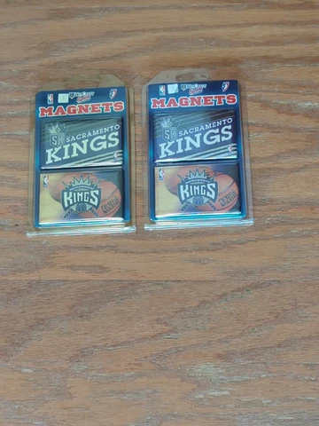 NBA Sacramento Kings Basketball 2" x 3"  Magnet Set Of 2 Brand New WinCraft Cover