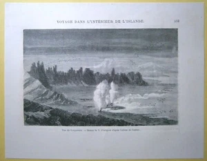 1868 print Laugarvatn, Iceland, #133 - Picture 1 of 1