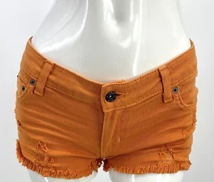 Carmar LF Low Rise Distressed Stretch Denim Jean Short Shorts in Orange / Squash - Picture 1 of 10