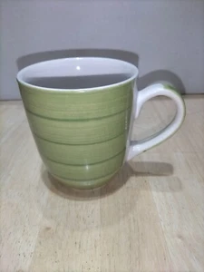 Citrus Grove Green & White Hand Painted Coffee Cup Mug 4" Tall - Picture 1 of 6