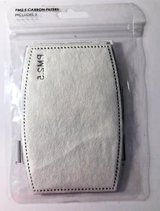 NEW PM2.5 Activated Carbon Replacement FILTER for Face Mask - 5 Filters - Foto 1 di 2