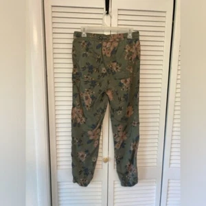 Antropologie Green Floral 100% Lyocell Comfortable Joggers Small - Picture 1 of 7