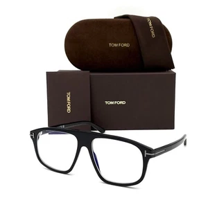 Tom Ford FT5901 001 Black / Blue Block 55mm Eyeglasses TF5901 - Picture 1 of 4