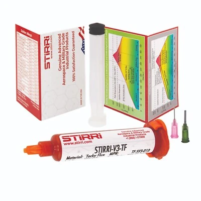 STIRRI-V3-TF universal sin limpieza SMT flujo pegajoso con UV (ROL0) 10g kit jeringa Foto 1 de 4