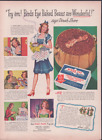 1944 Print Ad Birds Eye Baked Beans Try&#39;em! Dinah Shore Home Front WWII