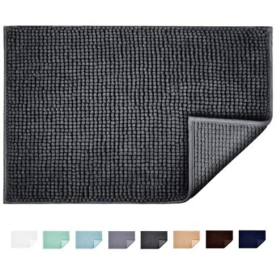 Badematte rutschfest Badvorleger Mit Chenille Mikrofaser Badezimmerteppich Sa... - Bild 1 von 4