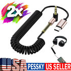 2X Type C Male to 3.5mm Aux Cable Music Adapter For Samsung Z Fold5 Fold4 Fold3