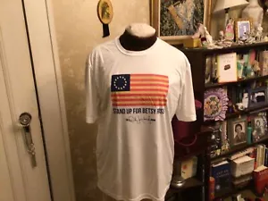 "Camiseta blanca STAND UP FOR BETSY ROSS bandera ""The Rush Limbaugh Show"" para hombre L - Imagen 1 de 4