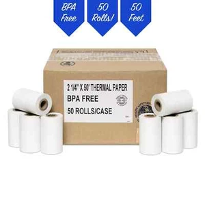 2-1/4" x 50' Thermal Paper for Ingenico iCT220 iCT250 i8550 TT41 TT42 50 Rolls - Picture 1 of 1