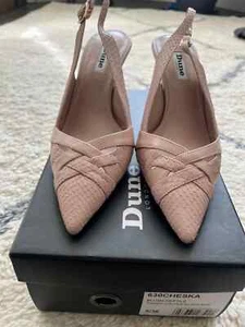 Gorgeous Dune Blush-Reptile Cheska Sling Back Criss Cross Heels Size 5 - Picture 1 of 7