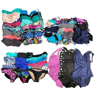 Swimwear Wholesale Lot Women’s & Junior’s Sizes New Bikini Tops & Bottoms 60 Pcs - Picture 1 of 6