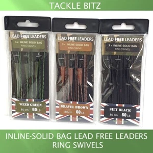 Solide Tasche Inline Leaders Ring drehbar bleifrei 60 Pfund Test Karpfen Angeln Tackle - Bild 1 von 8