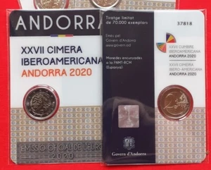 Andorra 2 euro 2020 "XXVII Ibero - American Summit" BiMetallic BU - Picture 1 of 2