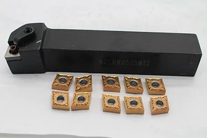 1P MCLNR2525M12 External boring bar tool Holder with+10P CNMG120404-ADF YB9320 - Picture 1 of 3