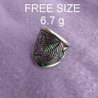 Fine Silver Rings 925 Sterling Solid Adjustable Free Size Vintage Fashion R78021
