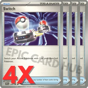 4X Switch 194/198 X4 - Scarlet & Violet Playset - Pokemon TCG - Picture 1 of 1