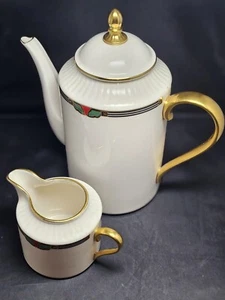 Vintage Lenox Lorengrin Coffee Pot with Lid & Milk Jug Grand Tee Collection USA - Picture 1 of 11