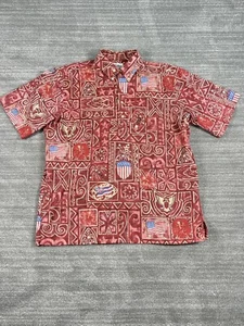 VTG Reyn Spooner Large Pullover Flag Fireworks Patriotic Hawaiian Camp Shirt USA - Picture 1 of 6