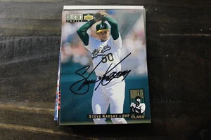 STEVE KARSAY OAKLAND A'S AUTOGRAPHED CARD - Imagen 1 de 1