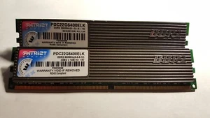Patriot Extreme Performance 2GB Kit(2X1GB) PC2-6400 DDR2-800MHz CL5-5-5-12 DIMM - Picture 1 of 2