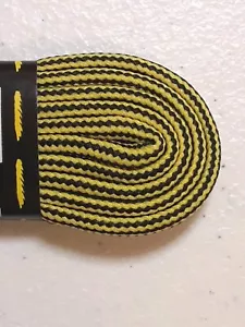 Dr Martens 55in 140cm Round, Yellow/Black Shoestrings Boot Laces, one pair - Picture 1 of 5
