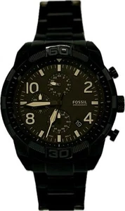 Mens Wristwatch FOSSIL BRONSON FS5876 Chrono Stainless Steel Black - Picture 1 of 2