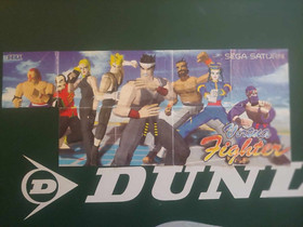 Virtua Fighter 2 SEGA Saturn 1995 Player Statistics Manual Poster Insert Booklet
