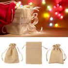 10pcs Jewelry Wedding Party DIY Craft Home Portable Burlap Bag With Drawstring