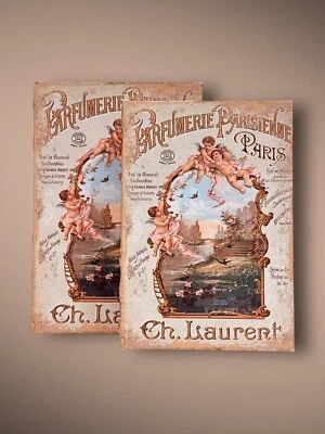 Dutch Style Book 2-er Set Box Storage Buchbox Vintage Angel Paris - Image 1 of 4