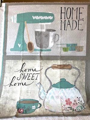 Adorable Placemat Panel with Cottagecore Kitchen Designs- NEW 22" x WOF Tea Bake - Image 1 of 4