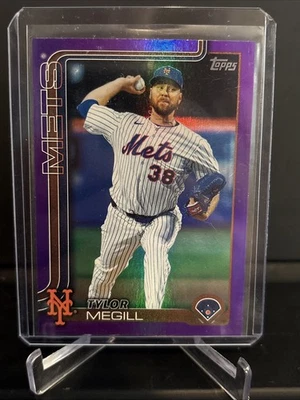 2025 Topps Update Series Tylor Megill Purple Foil /250 - Image 1 of 2