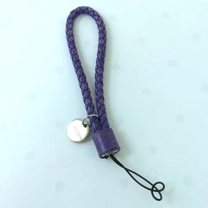 Bracelet pour téléphone portable Bottega Veneta Intrecciato violet fabriqué en Italie d'occasion - Photo 1 sur 19