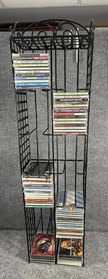 Heavy Duty Metal CD Tower  44” Storage Rack Holds += 180 CDs - Image 1 of 4