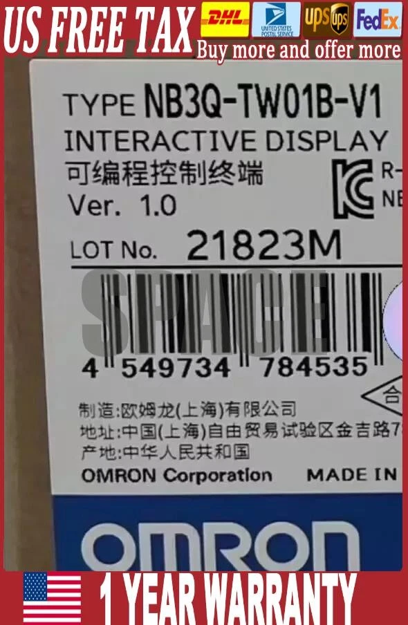 1pc Omron NB3Q-TW01B-V1 brand new touchscreen Fast delivery DHL  US Free TAX - Image 1 of 1