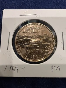 1964 Mexico 20 Centavos Coin  Item 834 - Picture 1 of 2
