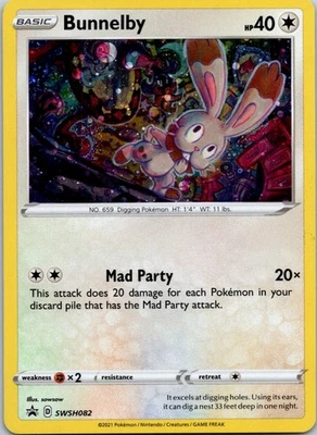 Black Star Promo Bunnelby SWSH082 Promo SWSH: Sword & Shield Promo Cards - Image 1 of 2