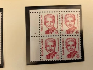 Scott #2938 Ruth Benedict- Anthropology Plate Block Of 4- 46 cent Stamps - MNH - Picture 1 of 1