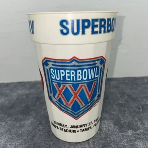 Vtg 1991 Superbowl XXV Giants Vs Bills Plastic Cup - Picture 1 of 5