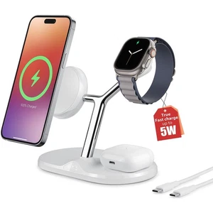 3-in-1 Kabellose Ladestation für Apple Geräte - Schnellladestation fo... - Bild 1 von 9