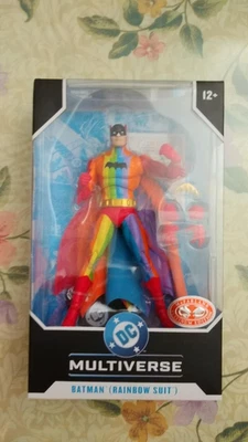 DC Multiverse BATMAN (Rainbow Suit) Action Fig Red Platinum Chase Edition NM New - Image 1 of 4