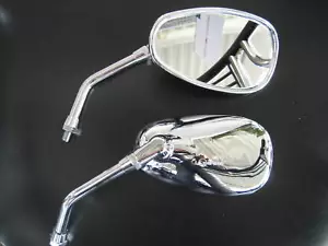 1 paio SPECCHIETTI SPECCHIETTI SPECCHIETTI YAMAHA XVS 650 DRAGSTAR CROMATI NUOVI & IMBALLO ORIGINALE NEW con ABE - Foto 1 di 1
