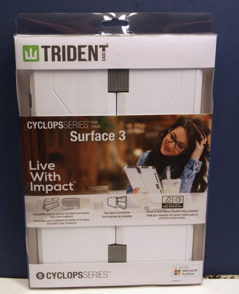 NEW Trident Cyclops Series Surface 3 White Heavy duty Case - drop protection - Image 1 of 1